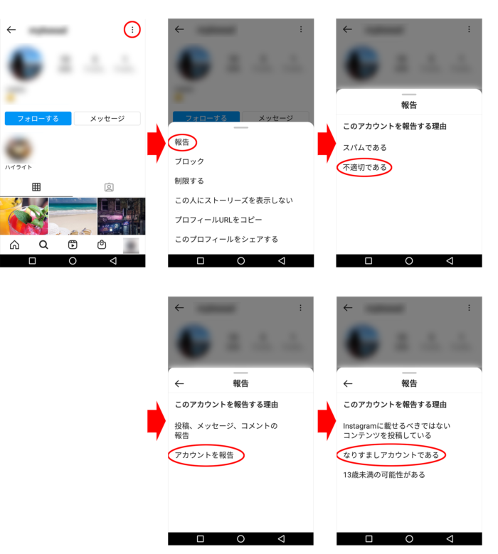なりすましアカウント_報告
